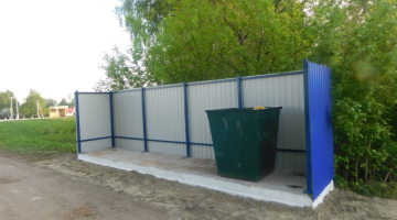 Установка мусорного контейнера в частном секторе
